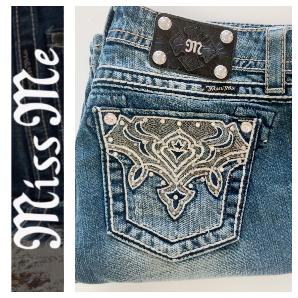 Miss Me Jw5383el Easy Bootcut Denim Jean Size 28x33”